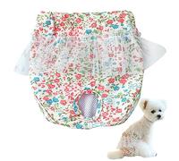 FacynCapes para Perro Femenino Pequeño,Pantalones para Perro sobre Pañales para Mujeres para Calor | Sobres lavables para Perro con Estampado Floral, Pantalones Cortos Fisiológicos