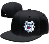 Fadah California State University Fresno State Bulldogs Logo Custom Unisex Adjustable Spring Baseball Snapback Hip Hop Cap Hat Black Black