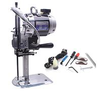 FADALE Máquina Cortadora De Tela con Cuchilla, Tijeras Verticales para Tela, Cortadora Eléctrica De Tela De 1100W, Máquina Cortadora De Tela De Cuero con Luz,8In