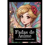Fadas de Anime • Livro de colorir • 60 ilustrações encantadoras para colorir (Edição Black): Colorir para adultos, um mergulho mágico no mundo das ... colorida com amor e criatividade #duduquests