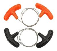 Fadbuds 2 Piezas Mini Sierra de Alambre de Acero Inoxidable, 68 cm Cable Tubos PVC Pequeña Manejable Madera De Bolsillo Cuerda Sierra Corte Herramienta para Exteriores Camping Senderismo Emergencia