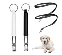 Fadbudss 2 silbatos para perros de alta frecuencia silenciosos, ultrasonidos contra ladridos, entrenamiento efectivo para perros, silbato con cordón ajustable, ayuda de educación para perros, silbatos