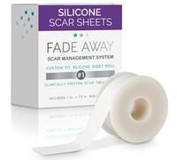 Fade Away Fade Away Scars - El Rollo De Láminas De Silicona Original Para Cicatrices- Tamaño Personalizado Grado Médico- Hojas De Silicona Efectivas Para Cicatrices, Tiras Y Parches Para Cic