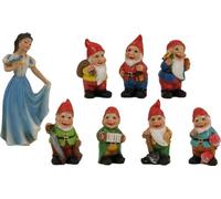 FADEDA 8 figuras de Blancanieves y los Siete Enanitos/Altura: 8 cm/Pintadas a mano/Detalles Figuras de Belén - Decoración de mesa de Navidad Accesorios de Belén
