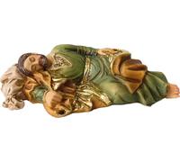 FADEDA San José durmiendo/Altura: 3 cm/pintado a mano/Figuras de portal de Belén detalladas - Decoración de mesa de Navidad Accesorios para portal de Belén