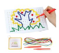 Fadenbrett Für Kinder,Fädelbrett Für Kinder | Buntes String Art Kit,Nähen, Kunsthandwerk, Kunsttafel Für Kleinkinder, Pädagogisches Web- Und Zeichenspiel Für Das Klassenzimmer, Die Schule, Den Kinderg