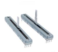 Fader deslizante de potenciómetro lineal de 75 mm para mezclador de audio | Construcción de metal plateado Funcionamiento suave | Equipo profesional de estudio de DJ (75 mm B50K)