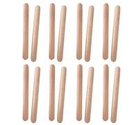 Faderr 8 pares de claves de madera clásicas, palos de ritmo de instrumentos, juguetes musicales de madera, palos de ritmo de percusión de madera natural para niños, juguete musical de regalo