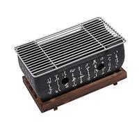 Faderr Mini-Grill, barbacoa de mesa japonesa, horno de cocina portátil para exteriores, para Yakiniku, Robata, Yakitori, Takoyaki y BBQ (Tamaño: 24 x 12,5 cm)
