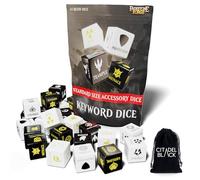 Fadestone Forge MTG Keyword Dice - Juego de 24 dados prémium con bolsa de almacenamiento de terciopelo con cordón, diseñados para Magic: The Gathering