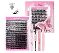 FADLASH Kit Pestañas Postizas Individuales 0.07 D 12-18mm 50D DIY Pestañas Kit de Extensión Pestañas de Pegamento y Sellado Pinzas Racimo,Removedor Pegamento Pestañas,Pestañas para Diy en Casa