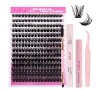 FADLASH Kit Pestañas Postizas Individuales 0.07 D 8-16mm 100D DIY Pestañas Kit de Extensión Pestañas de Pegamento y Sellado Pinzas Racimo,Removedor Pegamento Pestañas,Cepillo de Pestañas