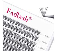 Fadlash Pestañas Individuales Extienden a 20D de 0.07mm C Curl 8-15mm DIY de Longitud Mixta de 120 Pestañas de Racimo