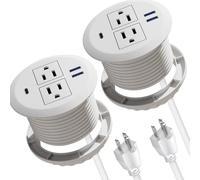 Fadossu Ojos de fuente de alimentación para computadora, 2.3 pulgadas, 20 W, carga rápida USB-C, adecuados para agujeros de 3-1/8 pulgadas, regleta redonda empotrada para montaje