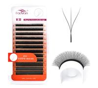 FADVAN Extensions de Pestañas W 3D 0.07C Curl 8-14mm Mixed Length Volumen Ruso Premade Fans Eyelash Extensions W-Shaped 3D Pestañas Postizas Hecho a Mano