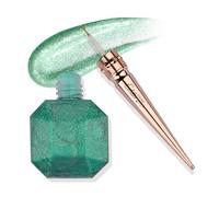 FADVAN No.6 Glitter Metallic Eyeliner Verde Delineador de Ojos Metálico con Purpurina de Larga Duración Extremadamente Fino, se Puede Utilizar Como Sombra de Ojos Líquida(Verde)