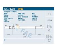 FAE Bujía Apto para Ford Fusión 1.4 TDCI Peugeot Partner Espacio Combi