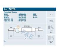 FAE Bujía Apto para Mitsubishi Pajero II 2.5 Td 4WDL 300 III Caja