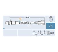 FAE Lambdasonde Regelsonde Compatible Para Ford Fiesta VI 1.0 EcoBoost