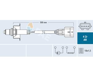 FAE Lambdasonde Regelsonde Compatible Para Nissan Qashqai II 1.6 DIG-T X-TRAIL