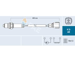 FAE Lambdasonde Regelsonde Compatible Para Toyota RAV 4 IV 2.2 D 4WD 2.0