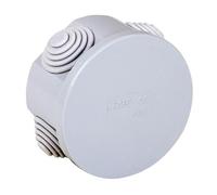 FAEG FG13402 - Caja de derivación de pared con pasacables, redonda de 80 x 40 mm, estanca IP44, tapa a presión