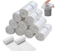 FAELNK Bolsas de Basura Pequeñas de 3L, 360 Unidades, Mini Bolsas de Basura para Mini Papelera de Escritorio para Baño Oficina Coche (Blanco,12 rollos, 3l)