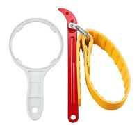 FAELNK Llave Filtro Aceite 2 Pcs Llave de Correa de 8" y Llave Filtro Agua de 10" Universal Ajustable Goma Antideslizante Llave Tensora para Instalación Herramientas