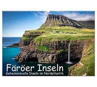 Färöer Inseln - Geheimnisvolle Inseln im Nordatlantik (Wandkalender 2026 DIN A2 quer), CALVENDO Monatskalender: Atemberaubende Landschaften, Steilküsten und verschlafene Dörfer: Die Färöer Inseln