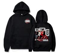 FAEWARE Sudadera con Capucha para Hombre Big Time Tour Rush Merch Hoodie Estilo Hip Hop De Manga Larga Informal Talla Grande para Mujer-Black||3X_l
