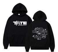 FAEWARE Sudadera con Capucha para Hombre Tate Hoodie M-crae con Estampado De Dibujos Animados De Cantante Y Merchandising De Gira Unisex Holgada De Manga Larga-Black||3X_l