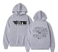 FAEWARE Sudadera con Capucha para Hombre Tate Hoodie M-crae con Estampado De Dibujos Animados De Cantante Y Merchandising De Gira Unisex Holgada De Manga Larga-Grey||x_l