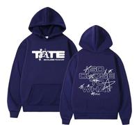 FAEWARE Sudadera con Capucha para Hombre Tate Hoodie M-crae con Estampado De Dibujos Animados De Cantante Y Merchandising De Gira Unisex Holgada De Manga Larga-Blue||s