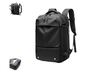 FAFAKO Mochila De Vacío Expandible con Bomba De Vacío, 60 L De Gran Capacidad, Impermeable, For Viajes De Negocios(Noir,Manual Press)