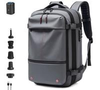 FAFAKO Mochila De Vacío Expandible E Impermeable De 60 litros con Compresión Al Vacío Y Bolsa De Aire Antirrobo For Viajes.(Gray,Air Pump)