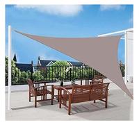 FAFAKO Toldo parasol triangular impermeable de 3 x 4 x 5 m, impermeable, 98% de bloqueo UV, protección solar, parasol triangular para jardín al aire libre, patio, funda de silla de huevo (caqui, 4 x 4