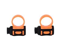 Fafeicy 1 par de Baquetas de Ayuda, Controlador de Dedo de Silicona, Mejora el Control, Reduce los Calambres, Práctica para Principiantes, Se Adapta a Varias Baquetas (naranja negro)