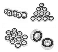 Fafeicy 10 Piezas 6200-2RS Rodamientos de Bolas Radiales de Alta Velocidad Rodamientos de Bolas Profundos Lubricados y Doblemente Sellados para Motor Mini Ruedas de Bicicleta Bombas de Piscina, de