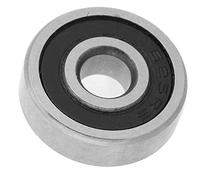 Fafeicy 10 piezas 6202-RS Rodamiento de bolas de ranura profunda, negro acero con rodamiento, 15 mm/0,6 pulgadas Diámetro interior, 35 mm/1,4 pulgadas Diámetro exterior