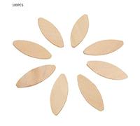 Fafeicy 100 Piezas de Galletas de unión de Madera, Tablero de Madera de Haya, Punta de Galleta, Herramienta de Acoplamiento de Tablero de Madera 0# 10# 20#(10#)