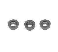 Fafeicy 10PCS Insertos de Carburo con Recubrimiento Negro Insertos de Torneado CNC Redondos de Fresado de Torno con Alta Dureza para Torneado de Trabajo Hueco Cóncavo (RPMT10T3MOE-P)