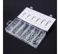 Fafeicy 110PCS Pasador de Chaveta Accesorios Tipo R Divididos Galvanizados de Acero Inoxidable con Orificio de Grasa para Posicionamiento Mecánico y Protección de Paredes