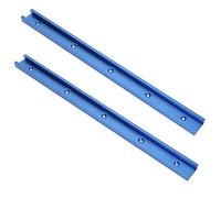 Fafeicy 2 Piezas 800mm Plantilla de Pista de Pestaña, Plantilla de Carril con Ranura en T de Aluminio, para Mesa de Tupí, Enrutador y Herramientas de Carpintería (2 x 800 mm)