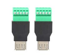Fafeicy 2 UNIDS Adaptador de Terminal USB Hembra Adaptador USB Convertidor 5A 220V Baja Frecuencia Sin Soldadura Tipo A Hembra para Electrodomésticos Hogar Inteligente con Carcasa de