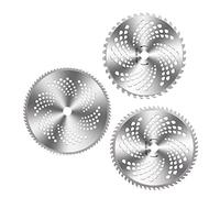 Fafeicy 3 Hoja de Sierra para Cortacésped, Hojas de Sierra de 40 60 80 Dientes de Acero de Aleación para Cortadora de Césped, Desbrozadora, Chapada, Corte Eficaz, Agitadores Orbitales