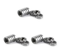 Fafeicy 30 Uds 6700ZZ Rodamientos de Bolas de Pared Delgada de Sección Delgada con Doble Blindaje 10 * 15 * 4mm