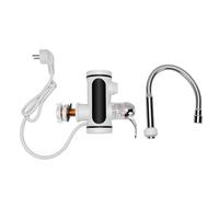 Fafeicy 3000W Calentador de Agua Giratorio 360 Grados para Grifo (Enchufe | Grifo Eléctrico de Agua Caliente de Calentamiento Rápido para Cocina y Baño, Entrada Inferior