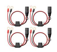 Fafeicy 4 Cables de Cargador de batería. | Arnés de Cables de 4 Piezas Apto para Cargador de Batería NOCO Compatible con X-Connect GC002 M6 1/4 Pulgadas