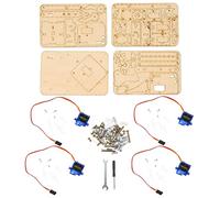 Fafeicy 4 DOF Brazo Robotico para SNAM1500 Wood Brazo mecánico robótico, sg90 Servo Robot Kit de Brazo, para entusiastas del Bricolaje