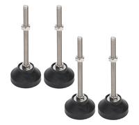 Fafeicy 4 Uds Pies Niveladores Niveladores Roscados M8 Ajustables con Base Circular de 50mm para Muebles de Gabinete de Máquina de Banco de Trabajo